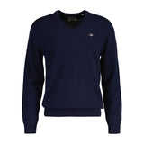 GANT Men's Knitted Sweater, V-Neck, Wool - EXTRAFINE LAMBSWOOL V-NECK
