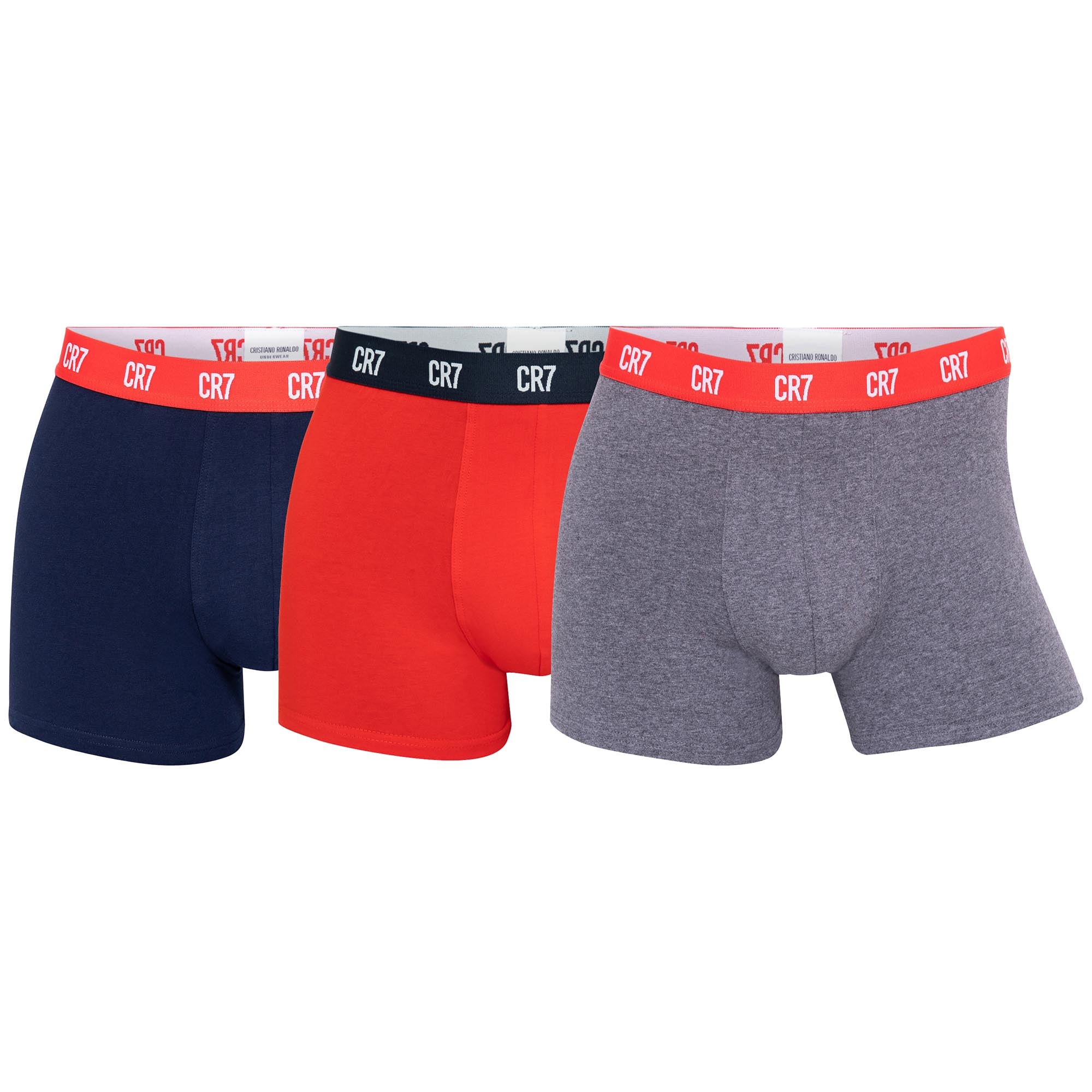 CR7 Herren Boxer Shorts, 3er Pack - Trunks, Organic Cotton Stretch