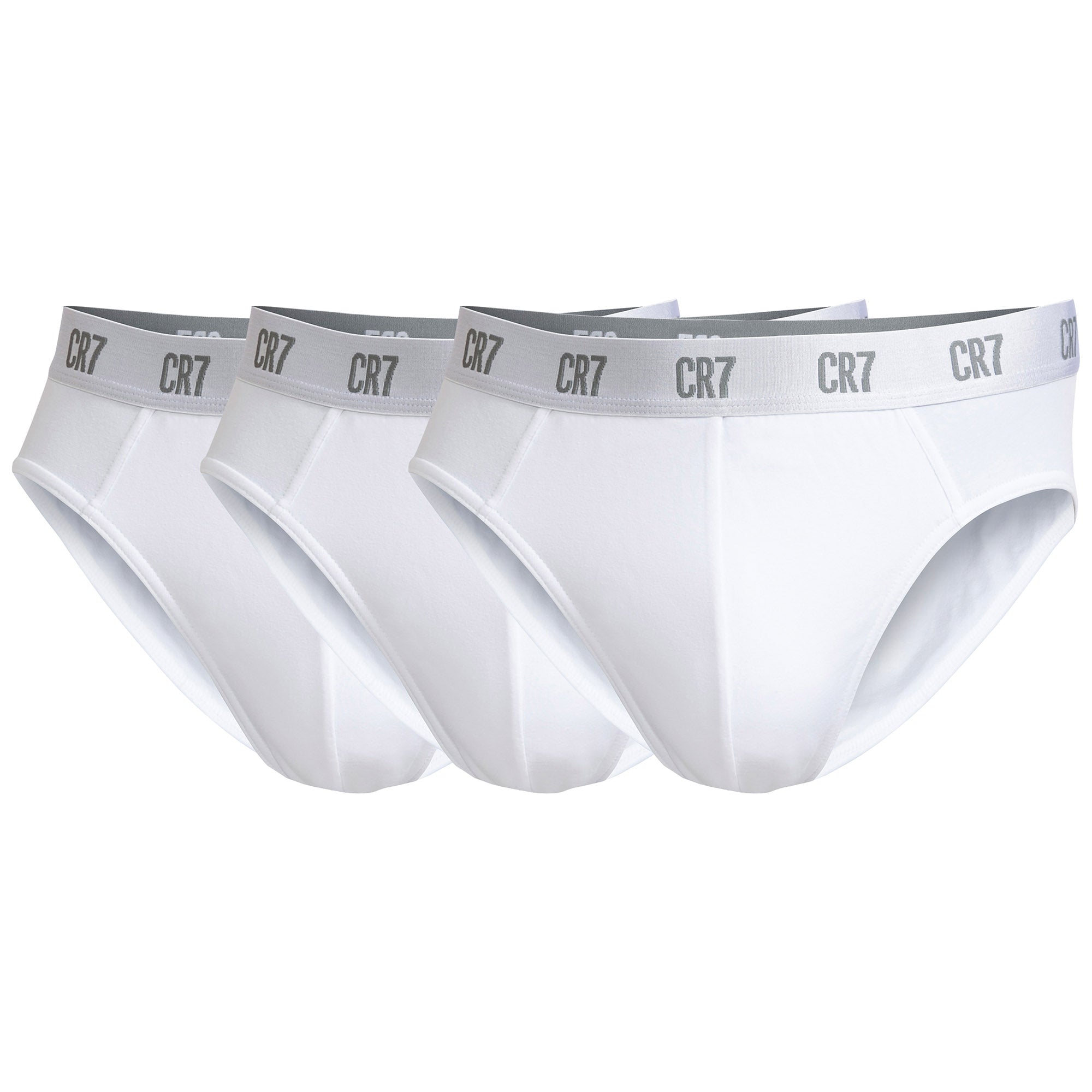 CR7 Herren Slips, 3er Pack - Briefs, Logobund, Stretch Cotton