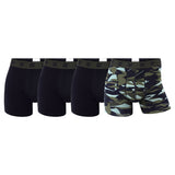 CR7 Herren Boxershorts, 4er Pack - Camouflage, Trunks, Cotton Stretch, Logobund