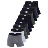 CR7 Herren Boxershorts, 10er Pack - Trunks, Cotton Stretch, Logobund