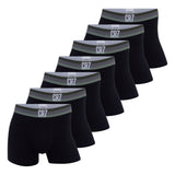CR7 Herren Boxershorts, 7er Pack - Trunks, Cotton Stretch, Logobund