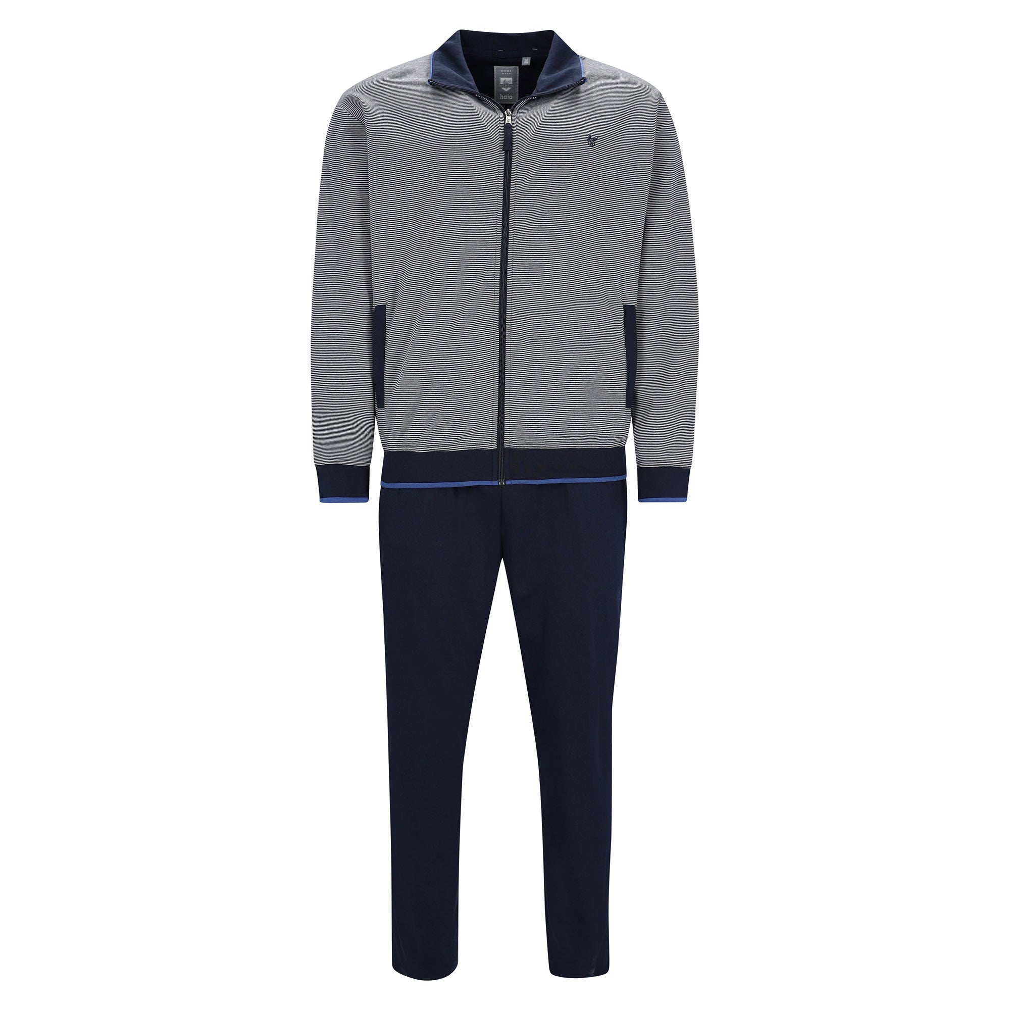 hajo Herren Hausanzug, lang - Klima-Komfort, Zip-Jacke, Homewear