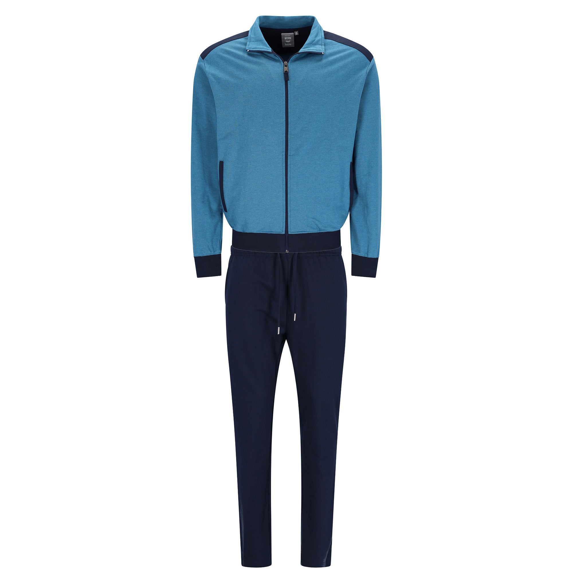 hajo Herren Hausanzug, lang - Soft Sweat, Zip-Jacke, Baumwoll-Mix