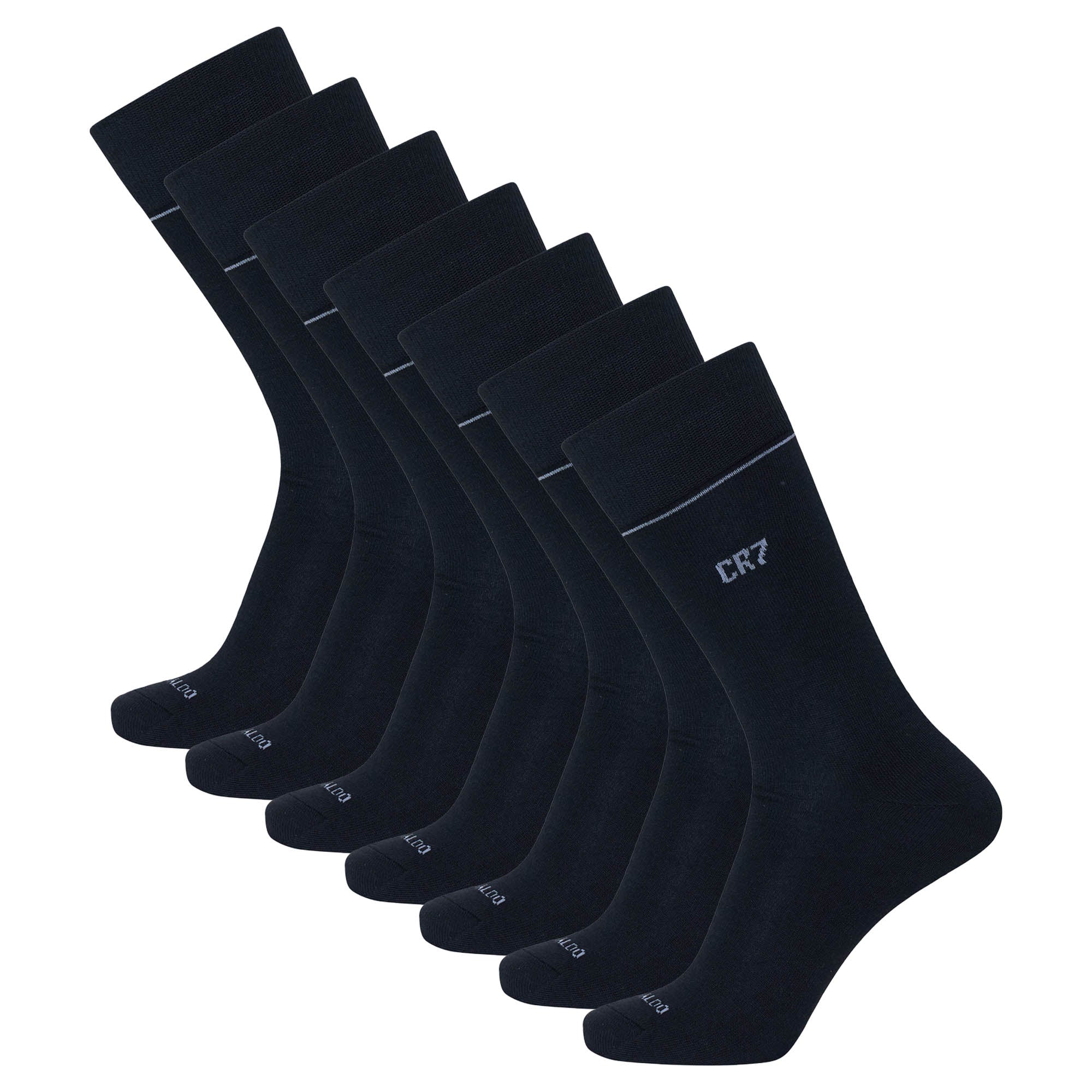 CR7 Herren Socken, 7er Pack - Kurzsocken, Baumwollmix, Unifarben