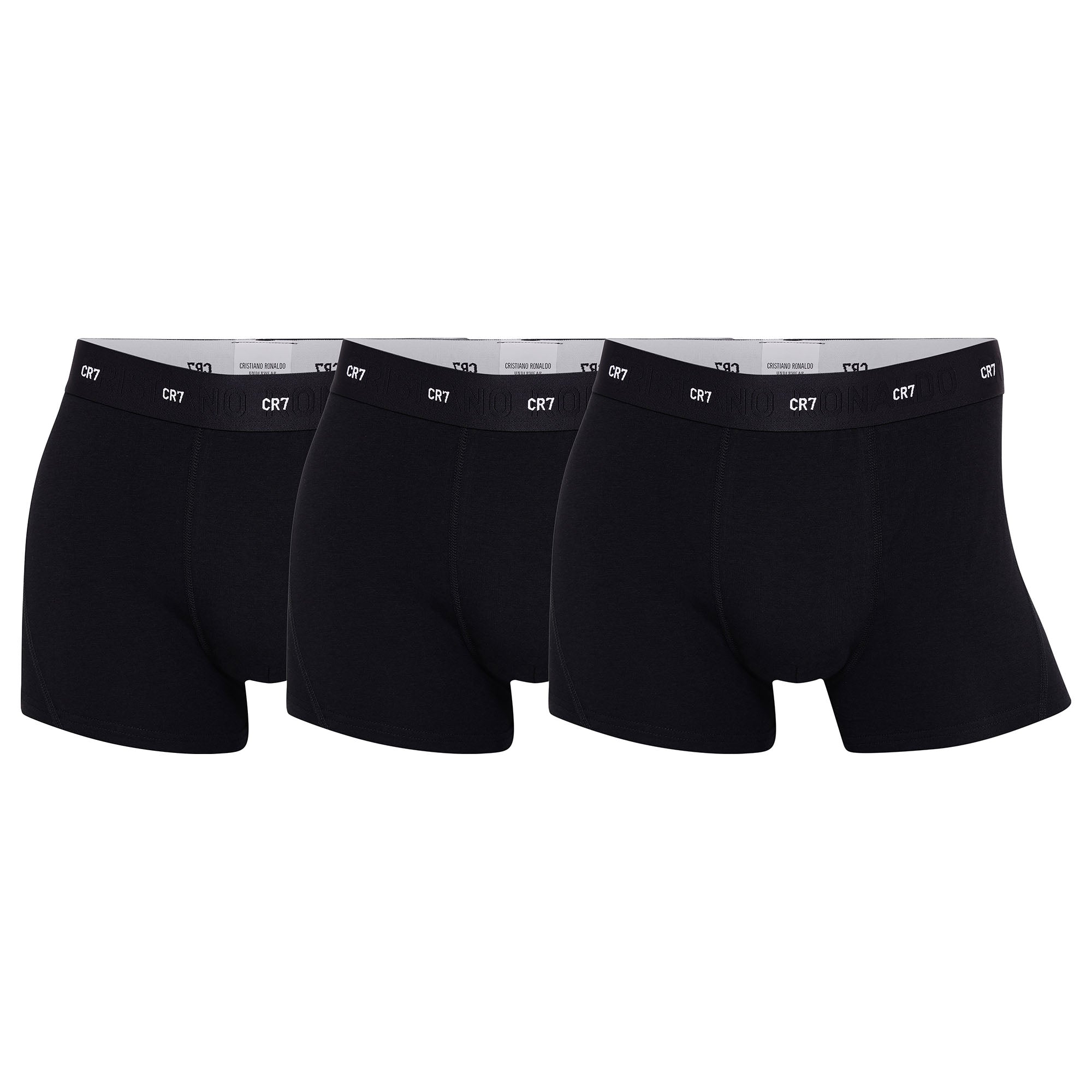 CR7 Herren Boxershorts, 3er Pack - Bambus-Viskose,Trunks, Cotton Stretch, Logobund