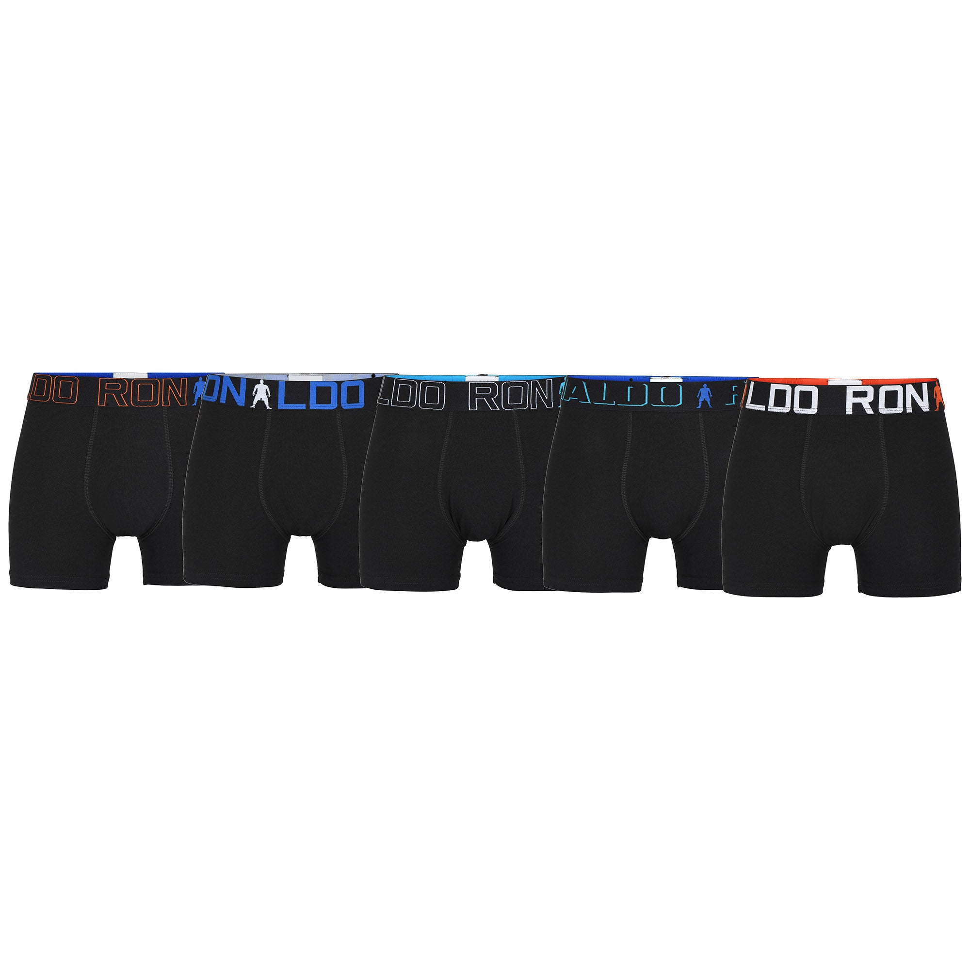 CR7 Jungen Boxershorts, 5er Pack - Cristiano Ronaldo Motive, Trunks, Cotton Stretch, Logobund
