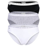 LACOSTE Damen Slips, 3er Pack - Brief, Unterwäsche, Cotton Stretch, Logobund, einfarbig