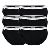 LACOSTE Damen Slips, 6er Pack - Brief, Unterwäsche, Cotton Stretch, Logobund, einfarbig