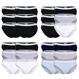 LACOSTE Damen Slips, 6er Pack - Brief, Unterwäsche, Cotton Stretch, Logobund, einfarbig