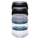 LACOSTE Herren Slips, 5er Pack - Core, Briefs, Cotton Stretch, Logobund