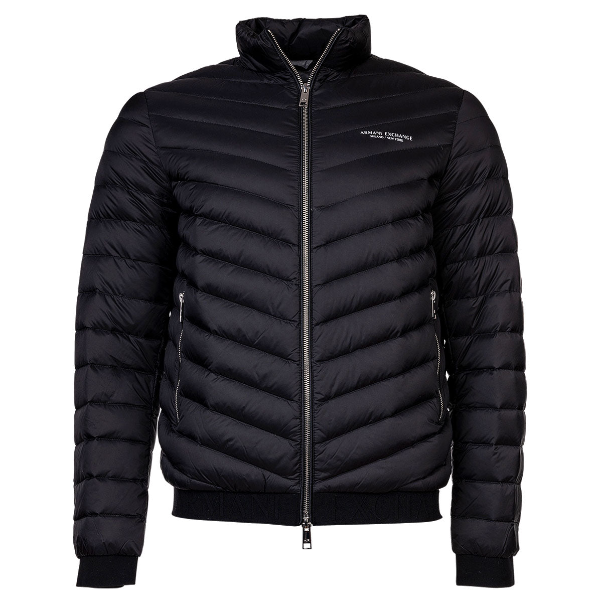 A|X ARMANI EXCHANGE Herren Daunenjacke - Mikrofaser, Logo Aufdruck
