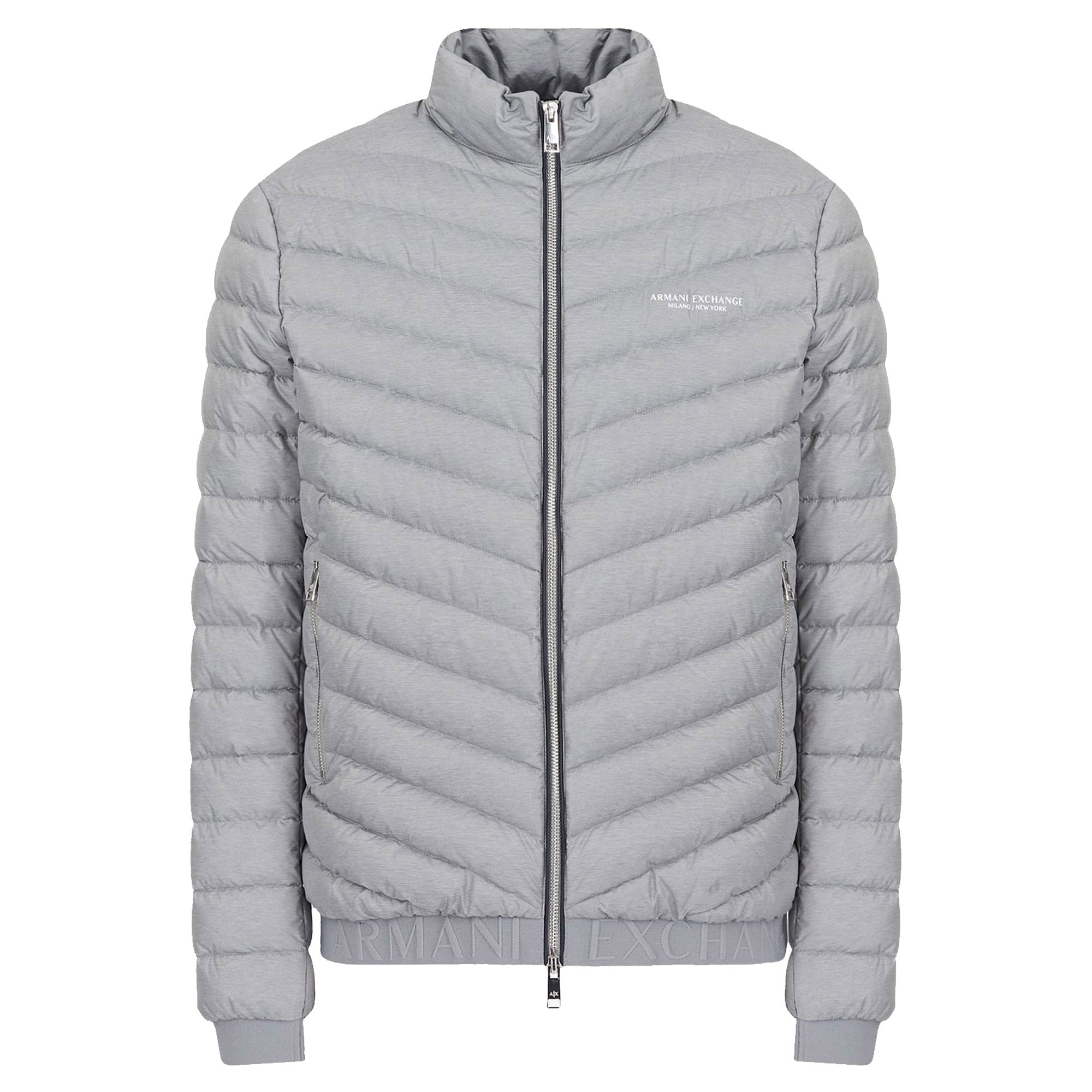 A|X ARMANI EXCHANGE Herren Daunenjacke - Mikrofaser, Logo Aufdruck