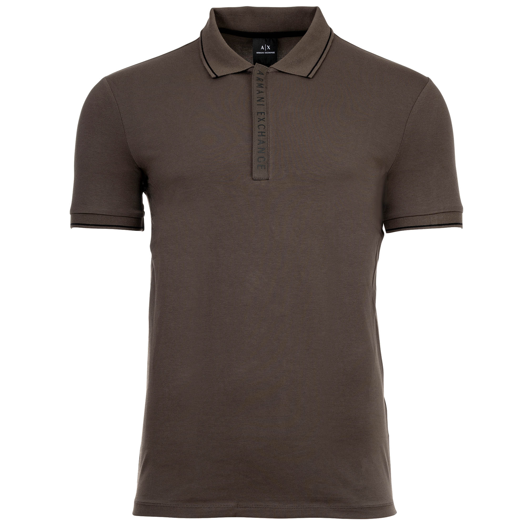 A|X ARMANI EXCHANGE Herren Poloshirt - Hidden Buttons, Cotton Stretch