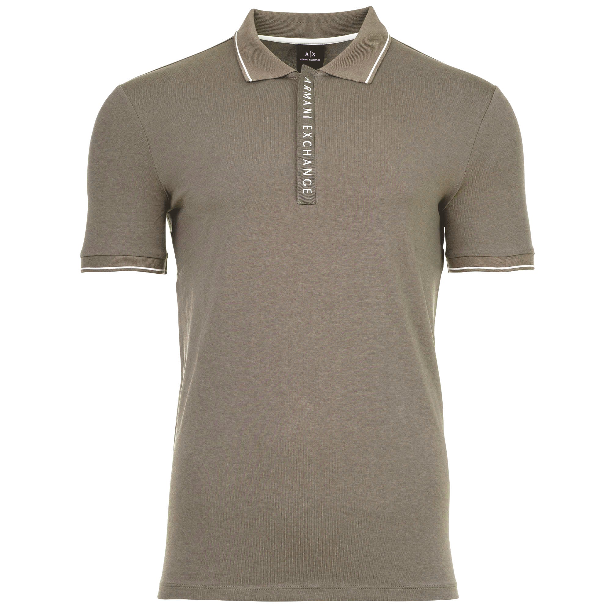 A|X ARMANI EXCHANGE Herren Poloshirt - Hidden Buttons, Cotton Stretch