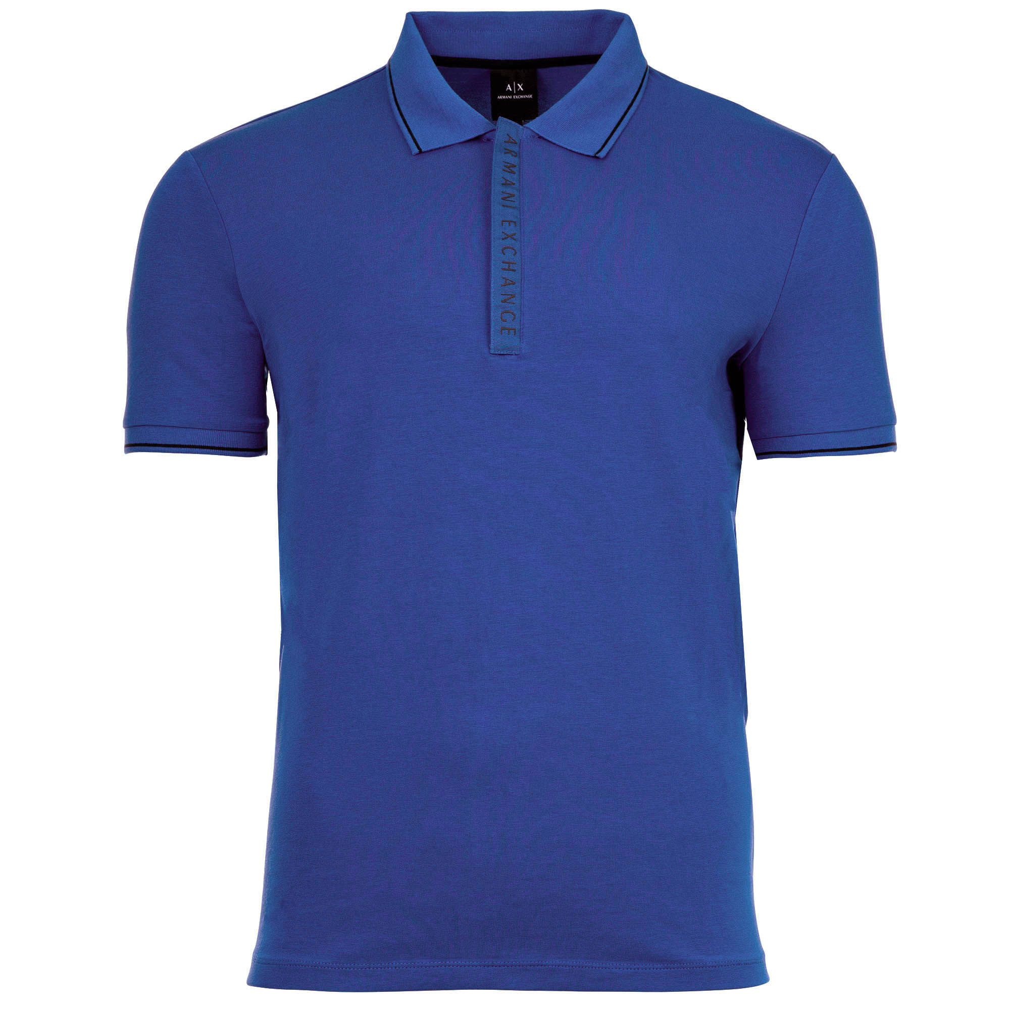 A|X ARMANI EXCHANGE Men's Polo Shirt - Hidden Buttons, Cotton Stretch