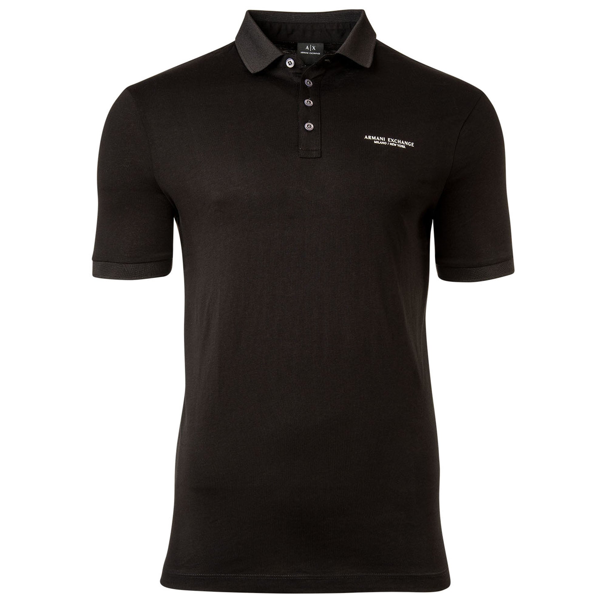 A|X ARMANI EXCHANGE Herren Poloshirt - Schriftzug, Slim fit, Cotton Stretch