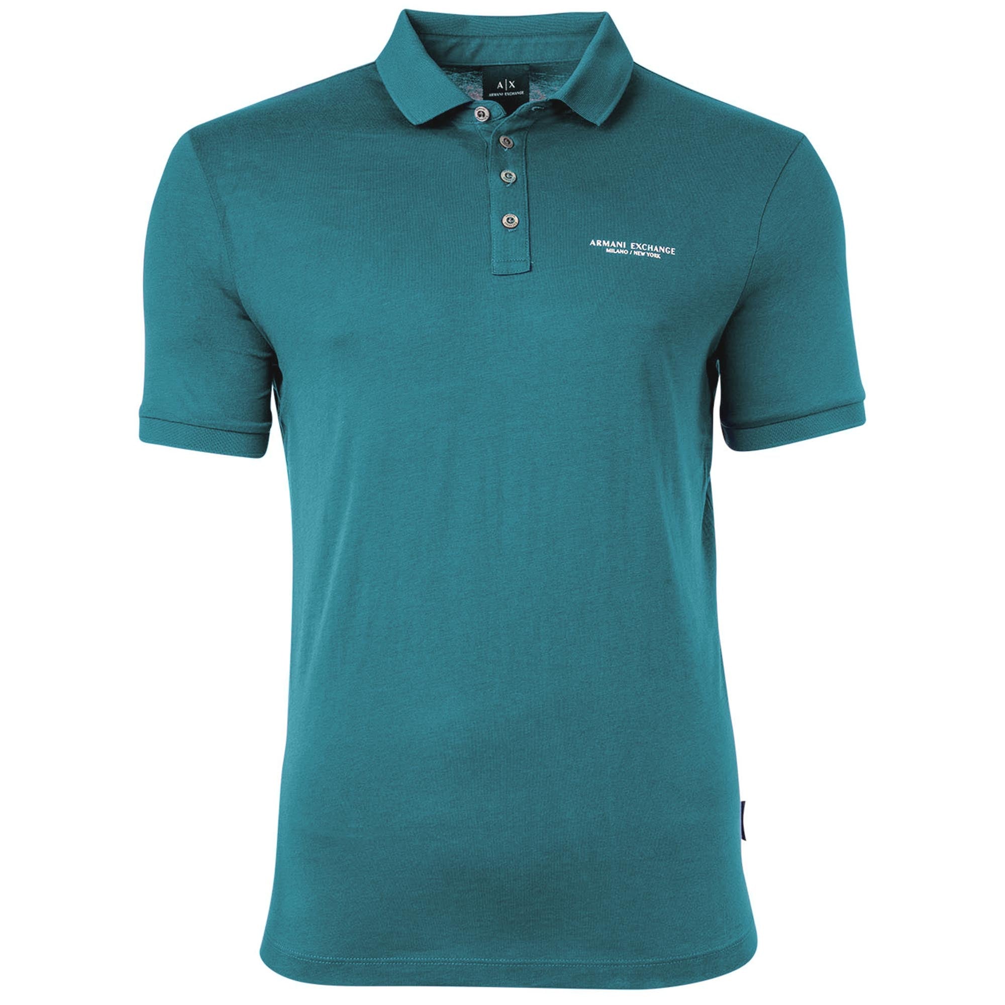 A|X ARMANI EXCHANGE Herren Poloshirt - Schriftzug, Slim fit, Cotton Stretch