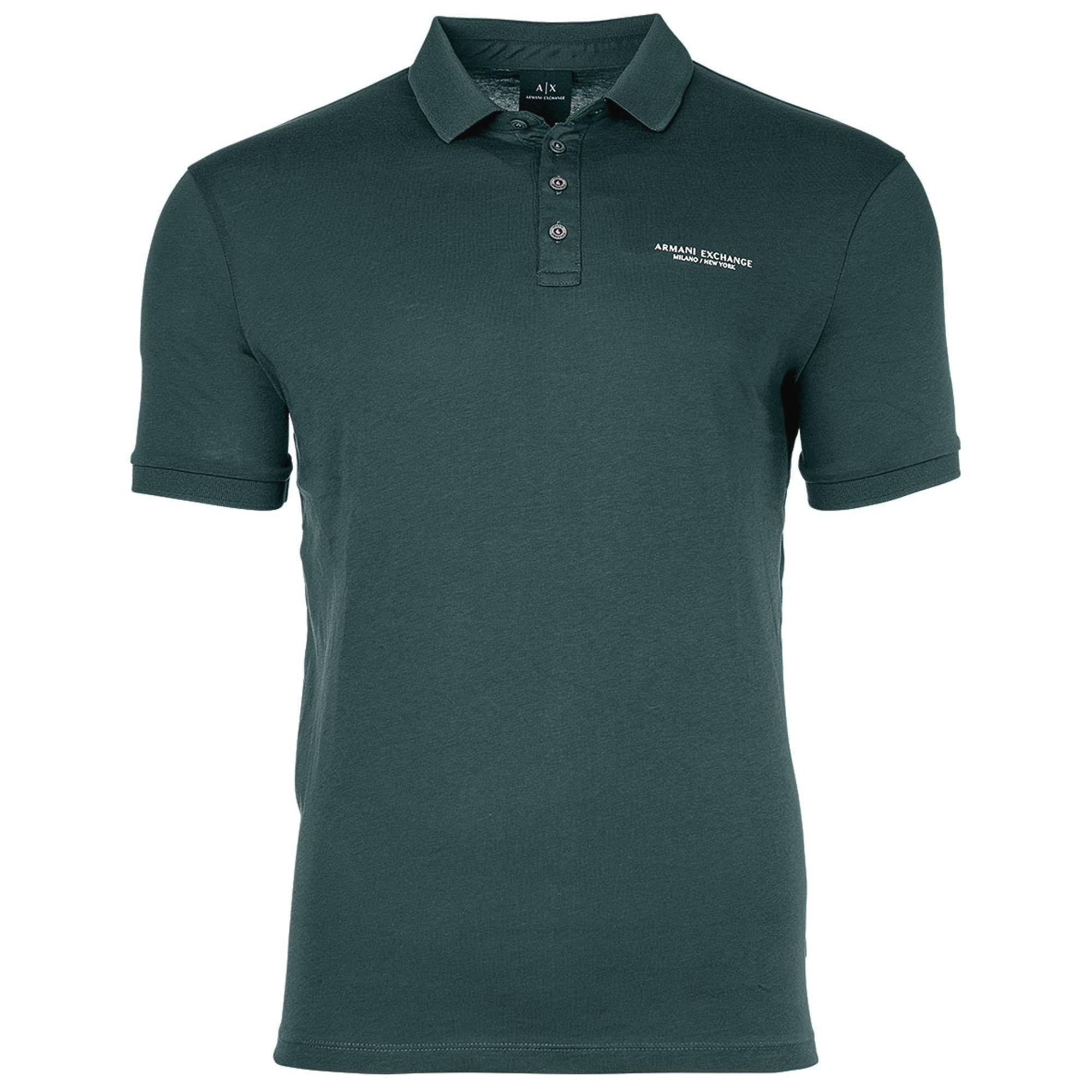 A|X ARMANI EXCHANGE Herren Poloshirt - Schriftzug, Slim fit, Cotton Stretch