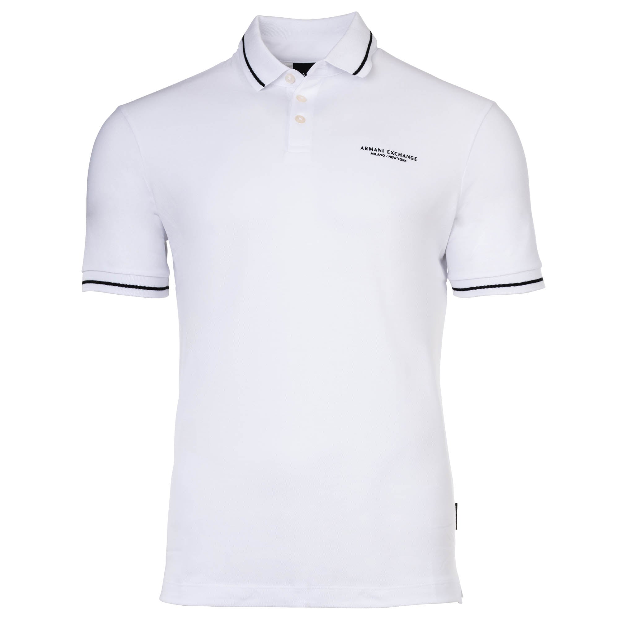 A|X ARMANI EXCHANGE Herren Poloshirt - T-Shirt, einfarbig, Baumwolle