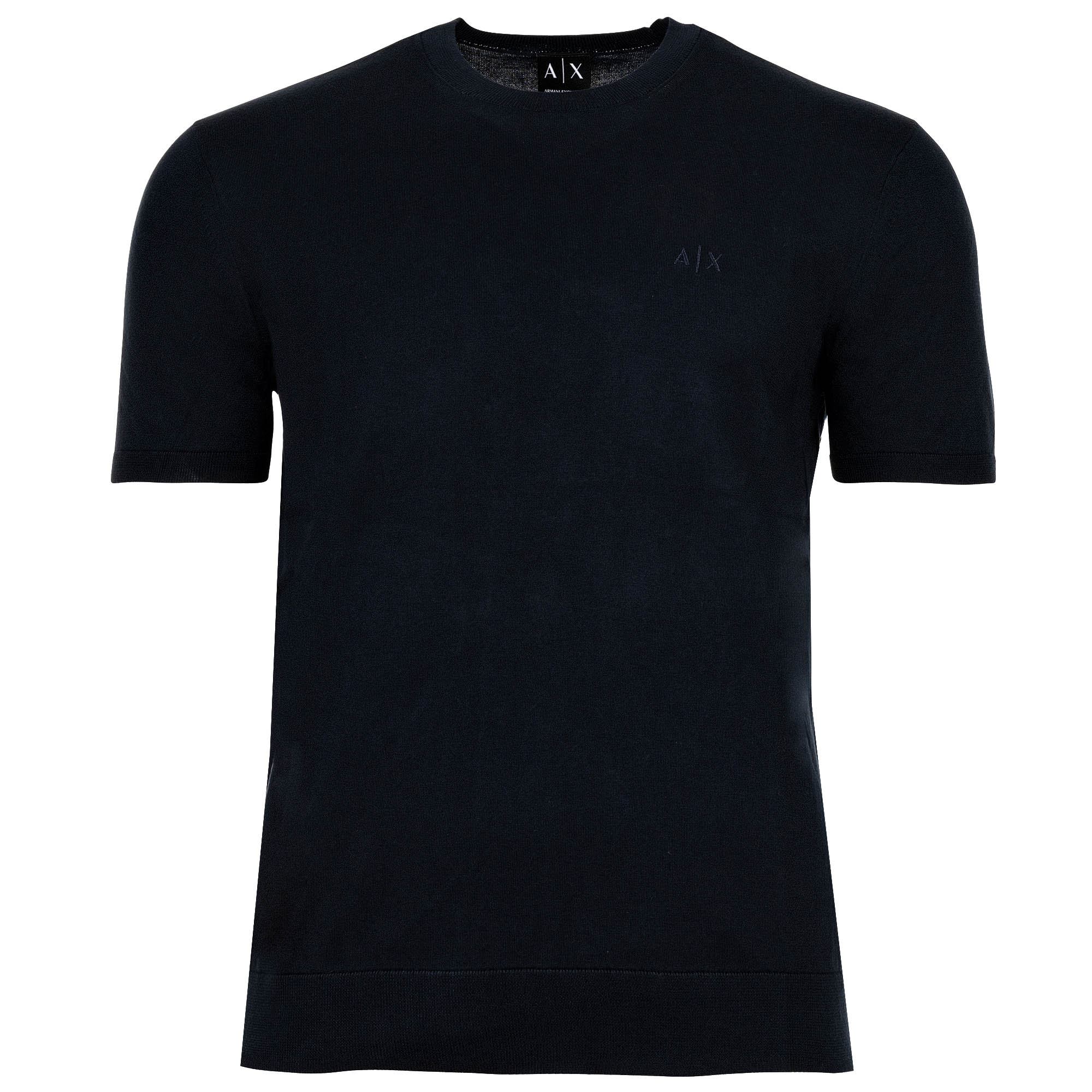 A|X ARMANI EXCHANGE Men's T-shirt, fine knit - round neck, cotton, plain