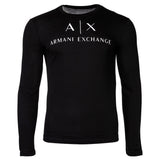 A|X ARMANI EXCHANGE Herren Langarmshirt - Longsleeve, Rundhals, Logo, Cotton