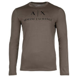 A|X ARMANI EXCHANGE Herren Langarmshirt - Longsleeve, Rundhals, Logo, Cotton