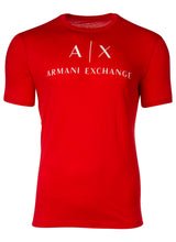 A|X ARMANI EXCHANGE Herren T-Shirt - Schriftzug, Rundhals, Cotton Stretch