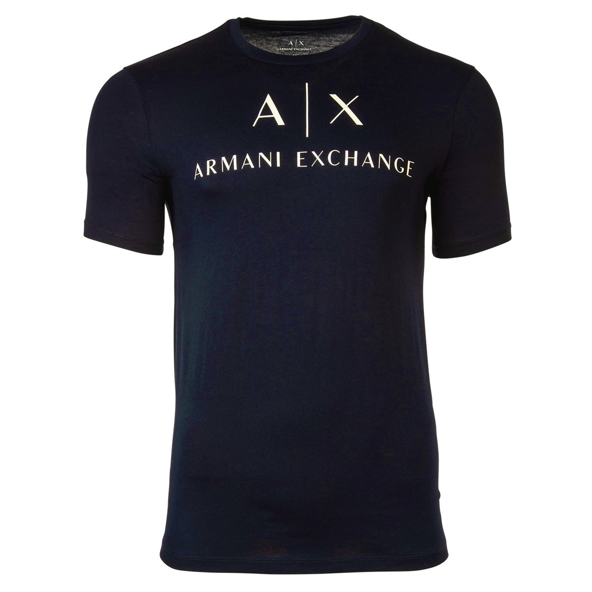 A|X ARMANI EXCHANGE Herren T-Shirt - Schriftzug, Rundhals, Cotton Stretch