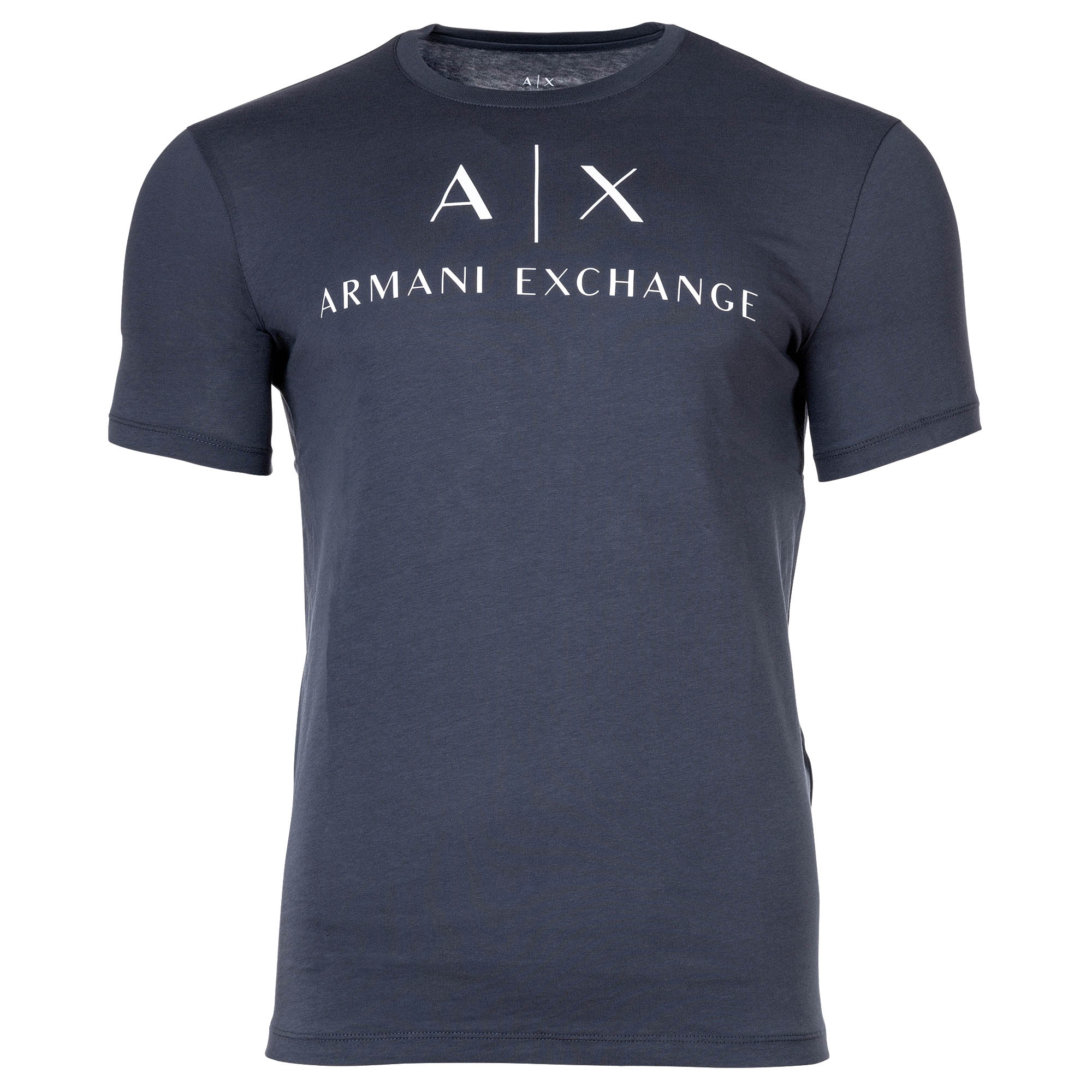 A|X ARMANI EXCHANGE Herren T-Shirt - Schriftzug, Rundhals, Cotton Stretch