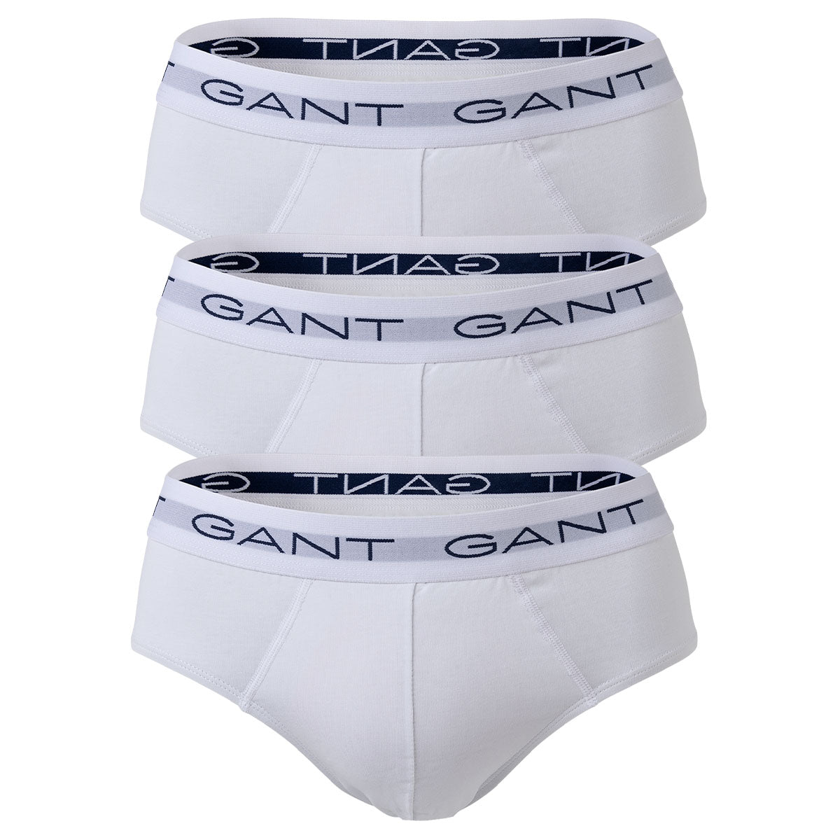 GANT Herren Slips, 3er Pack - Brief 3-Pack, Slim Fit, Logo, Stretch Cotton, uni