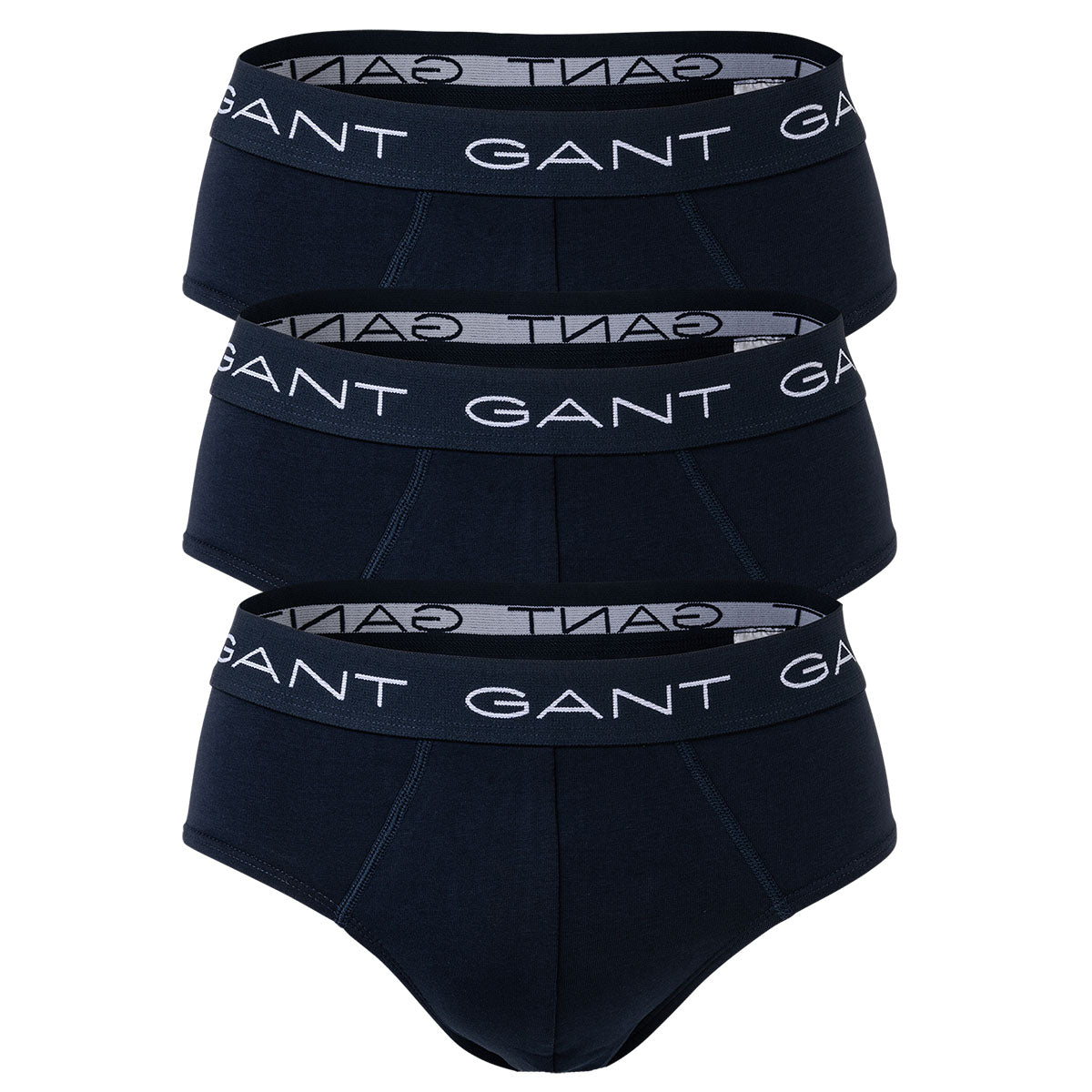 GANT Herren Slips, 3er Pack - Brief 3-Pack, Slim Fit, Logo, Stretch Cotton, uni