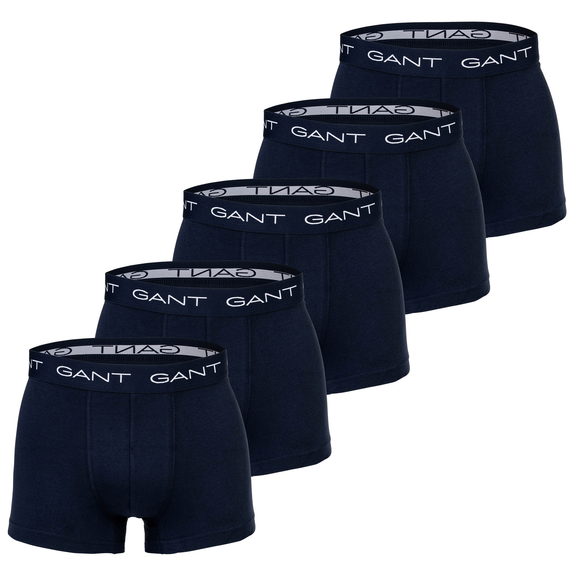 GANT Herren Boxershorts, 5er Pack - Core Trunk 5-Pack, Cotton Stretch, einfarbig