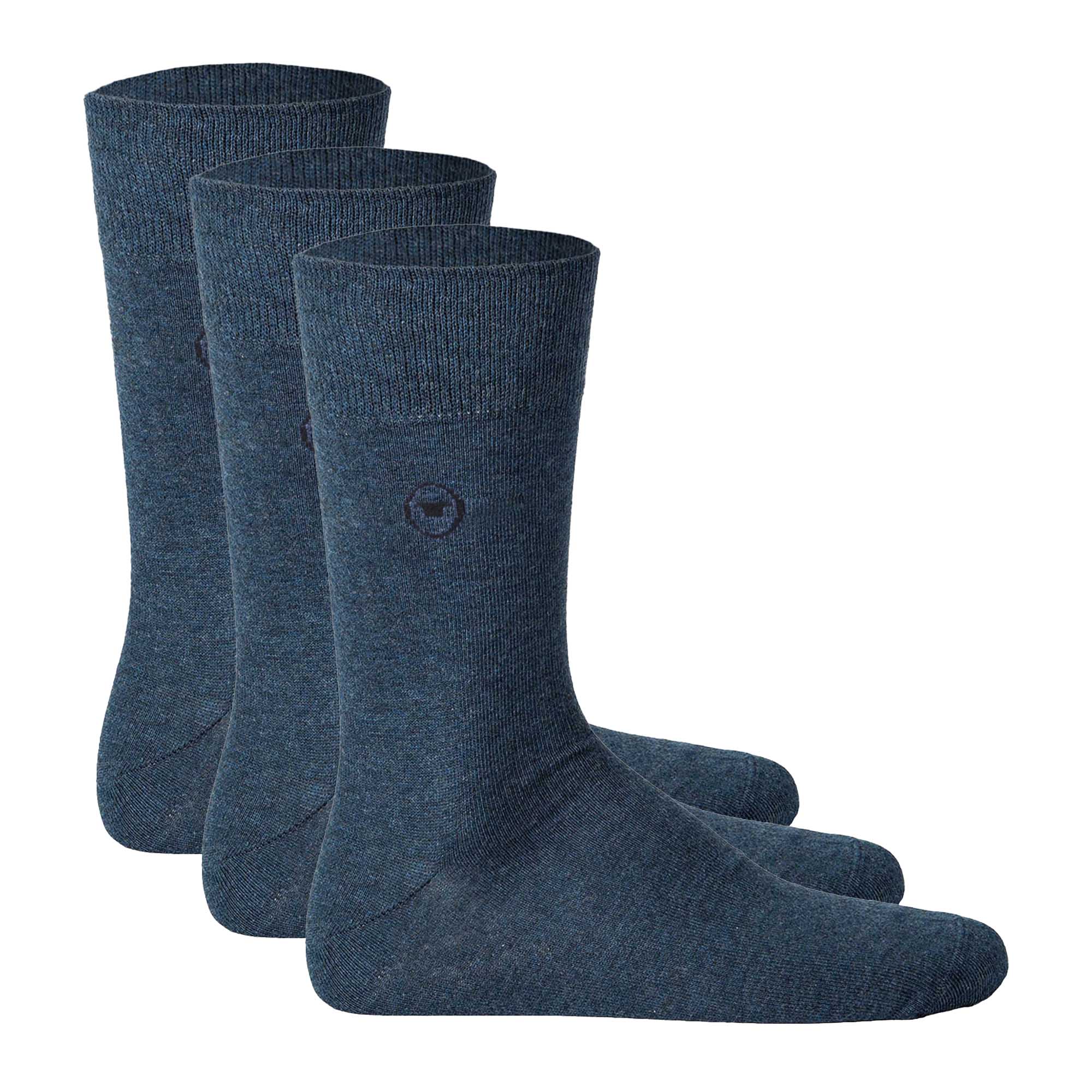 TOM TAILOR men's socks, 3 pack - basic, cotton blend, solid color