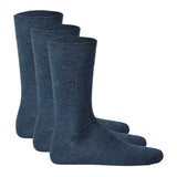 TOM TAILOR men's socks, 3 pack - basic, cotton blend, solid color