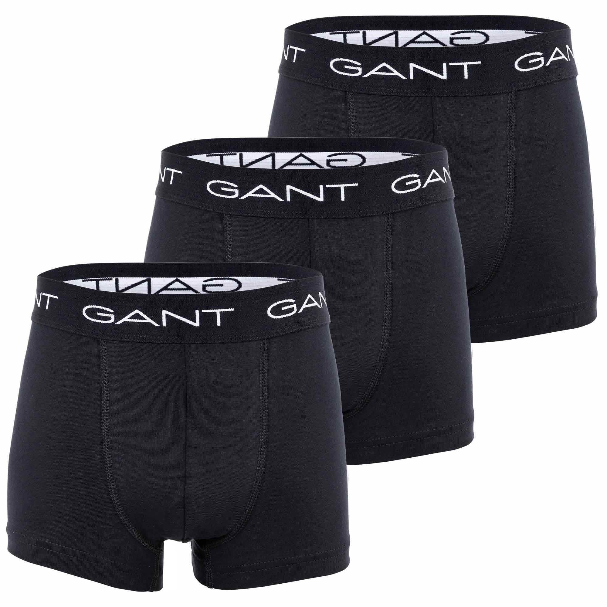 GANT Jungen Boxer Shorts, 3er Pack - Trunks, Cotton Stretch, einfarbig
