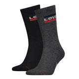 Levi's Unisex Sportsocken, Vorteilspack - Regular Cut SPRTWR, Logo, einfarbig