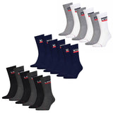 Levi's Unisex 6-Pack Sports Socks - Regular Cut SPRTWR, Logo, Unicolor