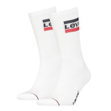 Levi's Unisex 2er Pack Sportsocken - Regular Cut SPRTWR, Logo, einfarbig
