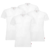 Levi's Herren T-Shirts, 4er Pack - V-Ausschnitt, Kurzarm, einfarbig