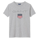 GANT Jungen T-Shirt - Teen Boys SHIELD Logo, Kurzarm, Rundhals, Baumwolle, uni