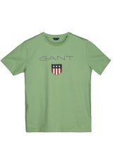 GANT Jungen T-Shirt - Teen Boys SHIELD Logo, Kurzarm, Rundhals, Baumwolle, uni