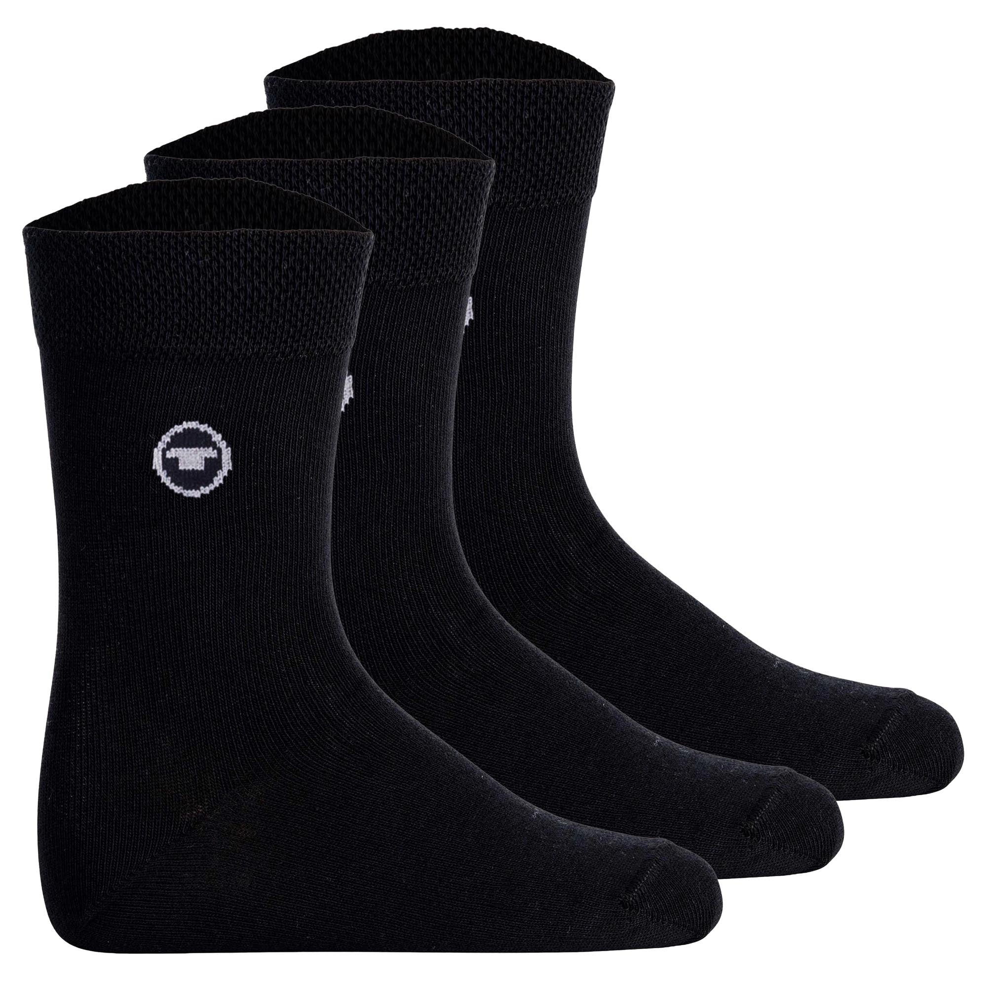 TOM TAILOR Unisex Kinder Socken, 3er Pack - Strümpfe, Baumwolle, Logo, einfarbig