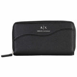 A|X ARMANI EXCHANGE Damen Geldbörse - Wave Zip Around, Logo, 10,5x18,5x2,5cm (HxBxT)