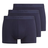 OLYMP Herren Boxershorts, 3er Pack - Trunks, Cotton Stretch, Logo, einfarbig