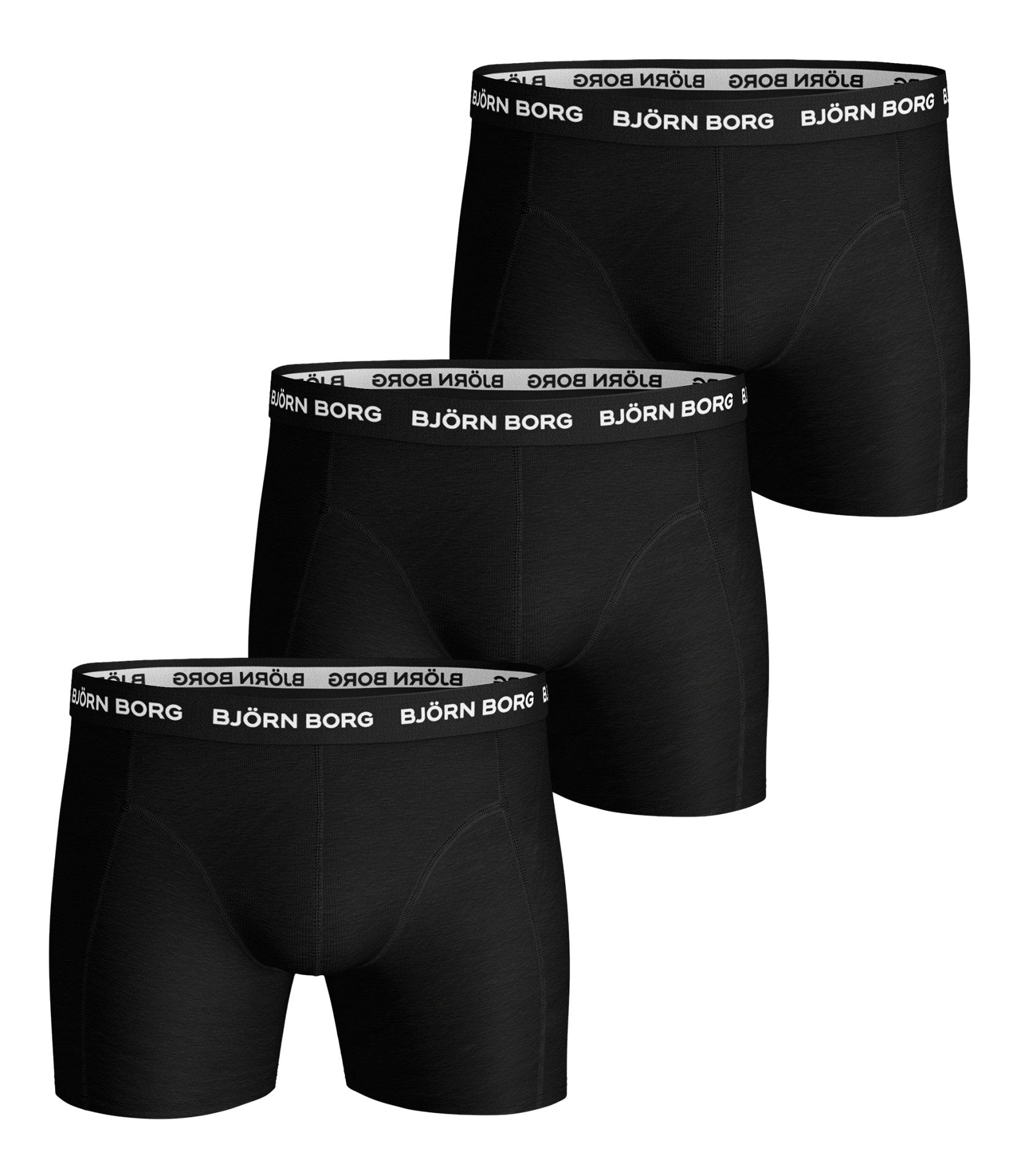 BJÖRN BORG Herren Boxershorts 3er Pack - Pants, Cotton Stretch, Logobund