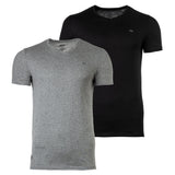 DIESEL Men's T-Shirt 2 Pack- UMTEE-MICHAEL-TUBE, V neck, short sleeve, Logo