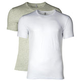 MOSCHINO Herren T-Shirt 2er Pack - Crew Neck, Rundhals, Stretch Cotton, uni