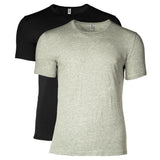 MOSCHINO Herren T-Shirt 2er Pack - Crew Neck, Rundhals, Stretch Cotton, uni