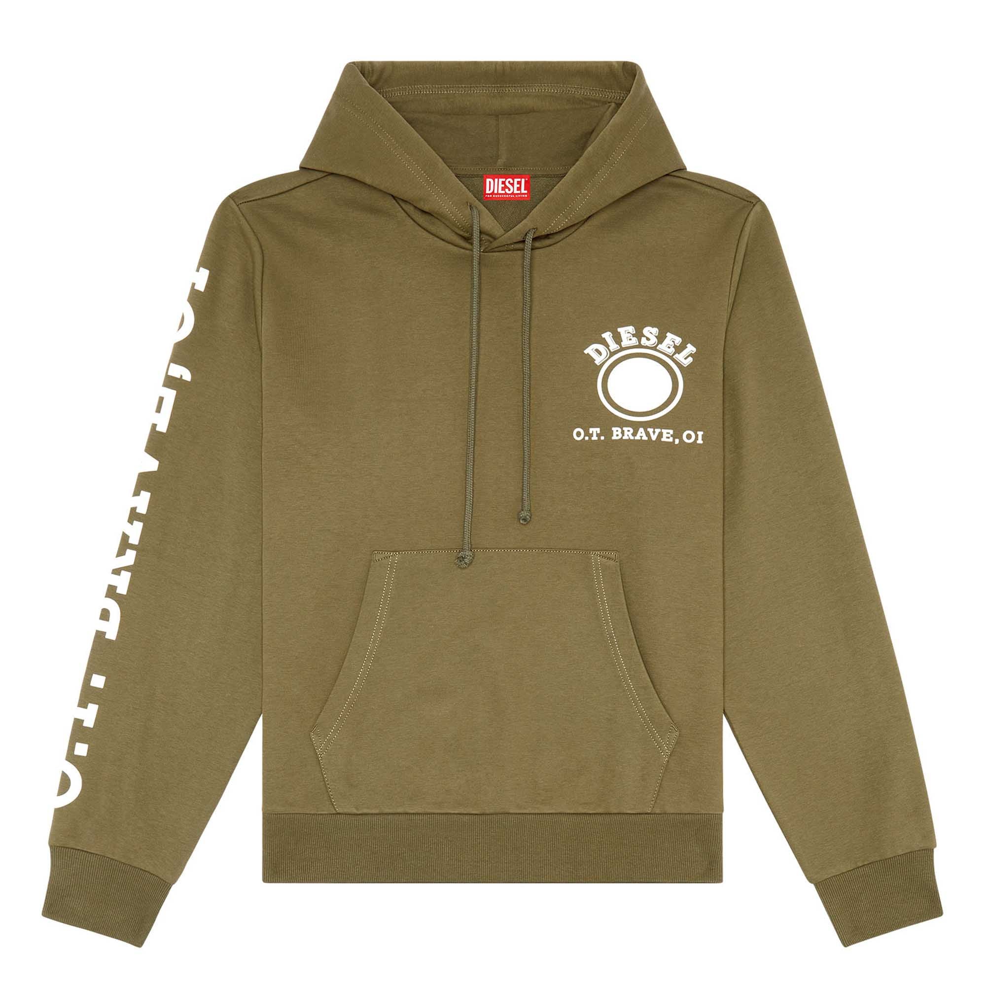 DIESEL Men's Hoodie - S-GINN-HOOD-K21, Hoodie, Print